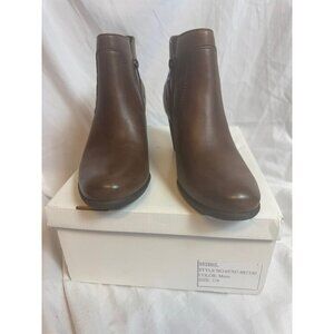 Womens Joseph Seibel Brown Leather Ankle Boots – Size 37 (US 6.5-7) – NIB